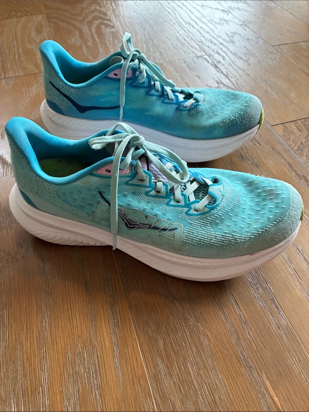 Hoka Women's Turquoise/Teal Road-Running Shoes